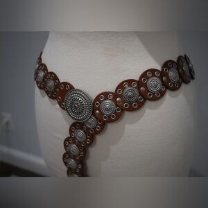 Brown and Silver Women's Belt